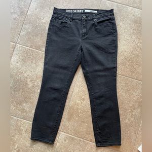 DKNY Soho Skinny Crop Black Jeans Size 6